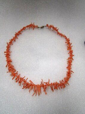 Vintage Spiny Coral Necklace Peach Color FAUX?